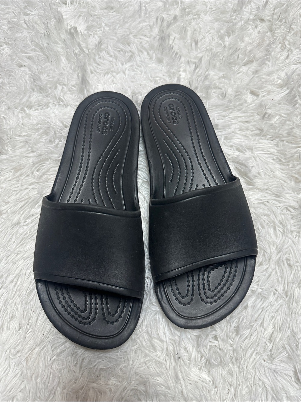 CROCS Men's Black Slide Sandals - Slip-On Comfort